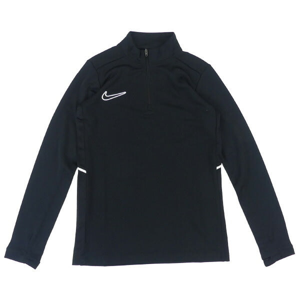 ナイキNIKEジュニアアカデミーDri-FITロングスリーブ1/4ジップドリルトップHJ3721-010サッカーフットサル練習着長袖ブラック子供用