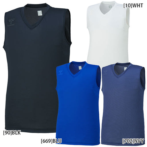 【ネコポス対応可】ヒュンメルhummelジュニアつめたインナーノースリーブインナーシャツHJP5166サッカーフットサル接触冷感子供用