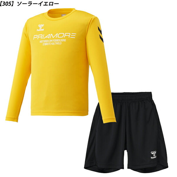 ヒュンメルhummelプリアモーレ長袖プラクティスシャツパンツ上下セットジュニアHJP7202SP