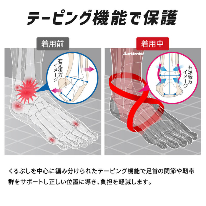 アクティバイタルプロサッカーソックスActivitalPROフットサポーターHRD1055HRD1056足袋タビソックス滑り止めグリップメンズジュニア
