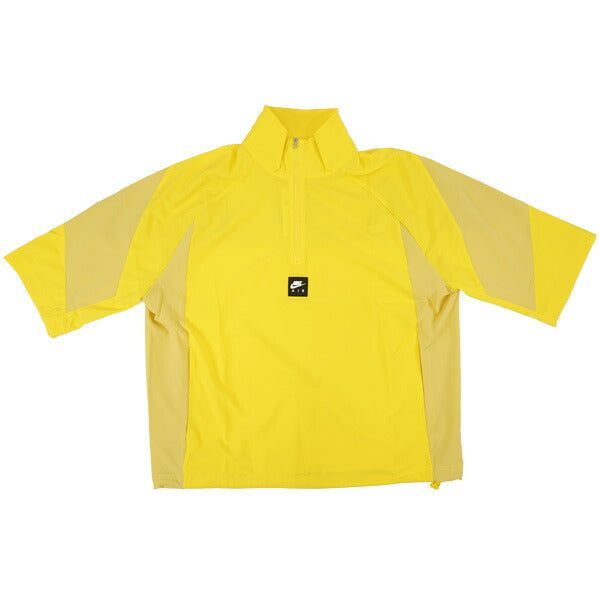 ナイキNIKEエアショートスリーブトップHV0773-718サッカーフットサルカジュアルハーフジップトップスイエロー