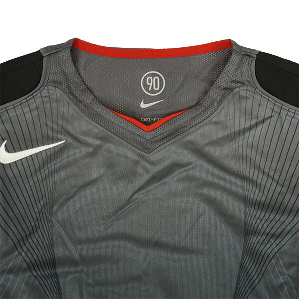 【エントリーでポイント10倍】ナイキNIKEトータル90Dri-FITショートスリーブサッカーユニフォームHV1179-010サッカーフットサルプラシャツ半袖ブラック