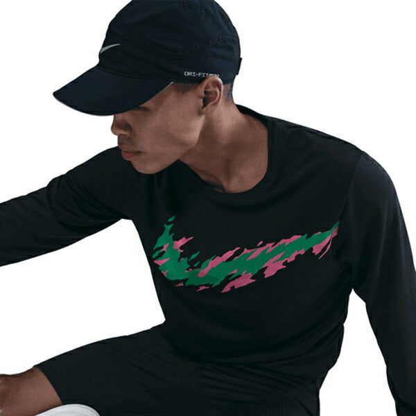 ナイキNIKEマイラーメンズドライフィットUVロングスリーブランニングトップ25HOHV2661-010