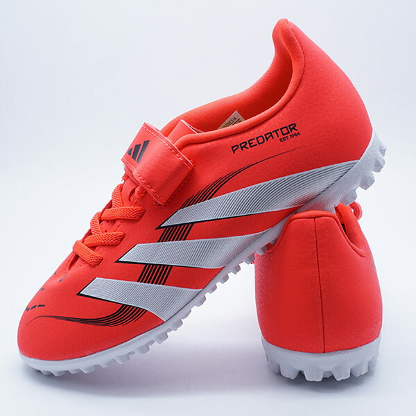 PREDATORCLUBH&LTFJアディダスadidasID3809ルシッドレッドジュニアサッカートレーニングシューズベルクロ