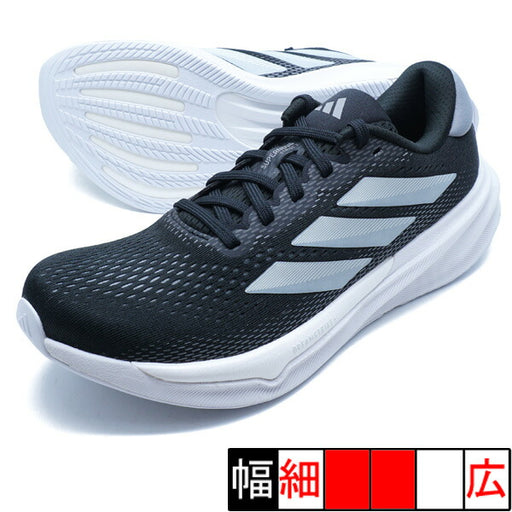 SUPERNOVASTRIDE2WアディダスadidasIG2164コアブラックランニングシューズ