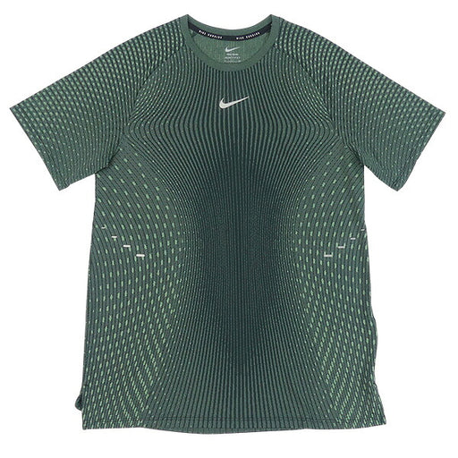 ナイキNIKEストライドAero-FITショートスリーブトップIH0746-010ランニング陸上ランシャツ半袖ブラックグリーン