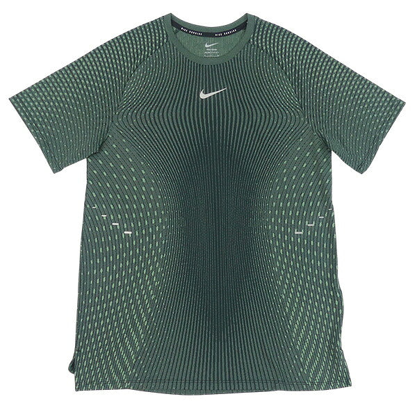 ナイキNIKEストライドAero-FITショートスリーブトップIH0746-010ランニング陸上ランシャツ半袖ブラックグリーン