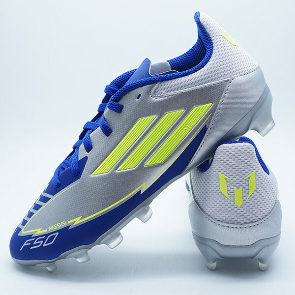 F50LEAGUEHG/AGJMESSIアディダスadidasIH0920シルバーメタリックジュニアサッカースパイク