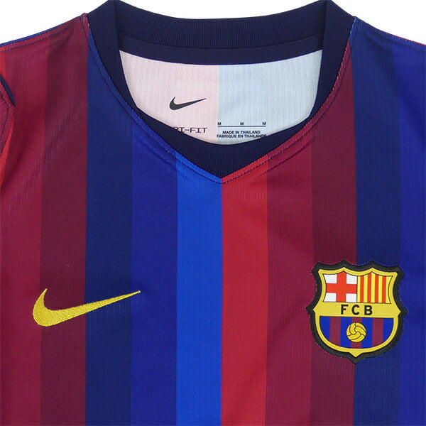 バルセロナジュニアFCB2026-27レプリカホームユニフォーム半袖II1624-683サッカーディープガーネット子供用ナイキNIKE