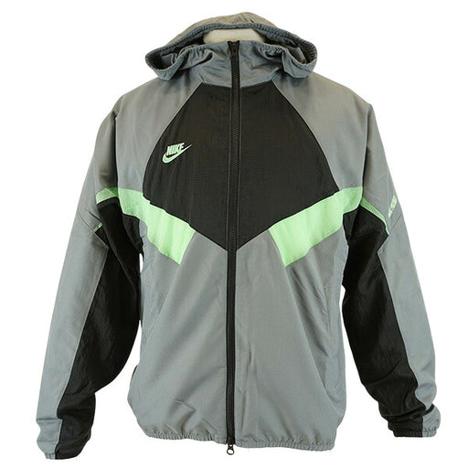 ナイキNIKE裏メッシュRPLPRMRフーディトラックジャケットWIM4121-336サッカーフットサルブレーカーグレーグリーン