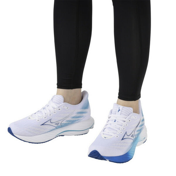 【ショップ限定エントリーでさらに+9倍】ミズノMIZUNOレディースランニングシューズWAVERIDER28ウエーブライダー28マラソンジョギング2E相当J1GD2403-21ホワイト