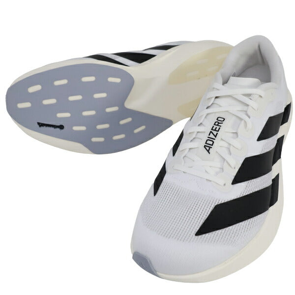 アディダスadidasメンズランニングシューズadizeroEvoSLMJH6206マラソンジョギングホワイト