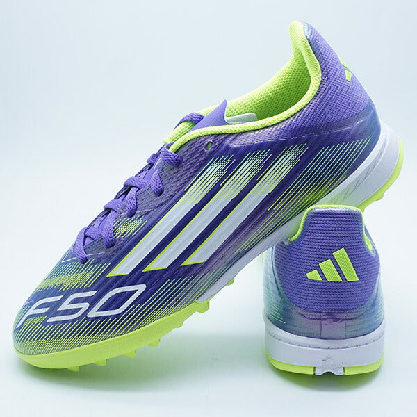 F50LEAGUETFJアディダスadidasJI0000パープルラッシュジュニアサッカートレーニングシューズ