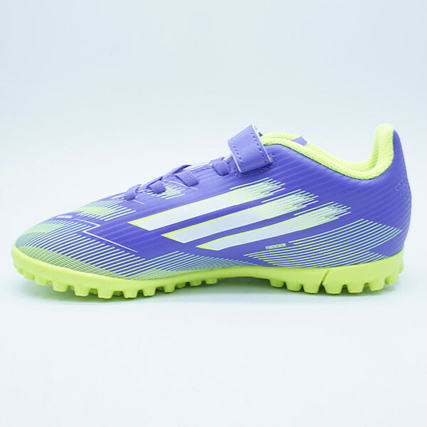 F50CLUBH&LTFJアディダスadidasJI0033パープルラッシュジュニアサッカートレーニングシューズベルクロ