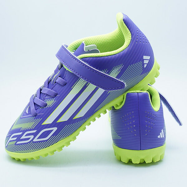 F50CLUBH&LTFJアディダスadidasJI0033パープルラッシュジュニアサッカートレーニングシューズベルクロ