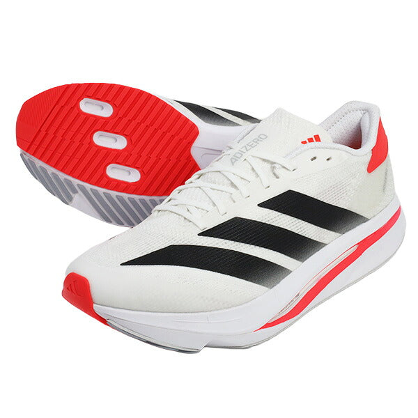 アディダスadidasメンズランニングシューズADIZEROSL2アディゼロSL2マラソンジョギングフットウェアホワイトJI2983