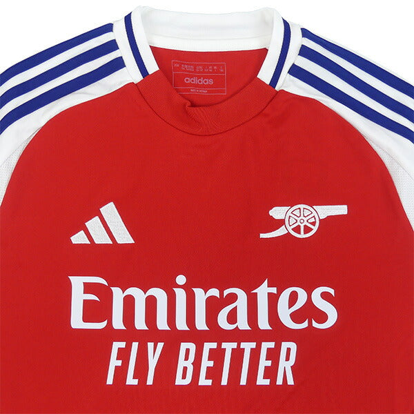 アーセナルジュニアARS2024-25レプリカホームユニフォームJNL76-IS8141サッカー半袖ベタースカーレット子供用アディダスadidas