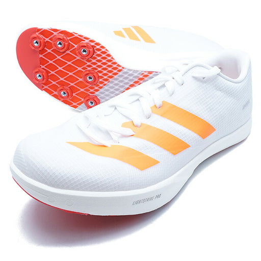 アディゼロロングジャンプ（走幅跳）アディダスadidasJQ0807ホワイトオレンジ陸上スパイク走り幅跳び