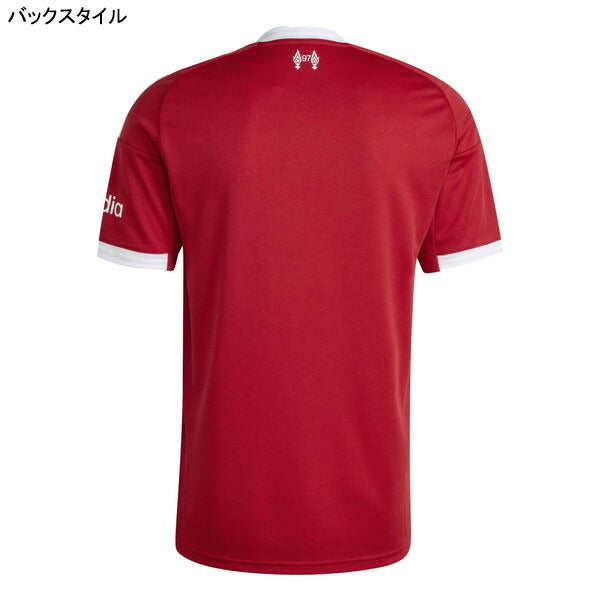 リバプールLFC2025-26レプリカホームユニフォームJYF22-JV6423サッカー半袖ストロベリーレッドアディダスadidas