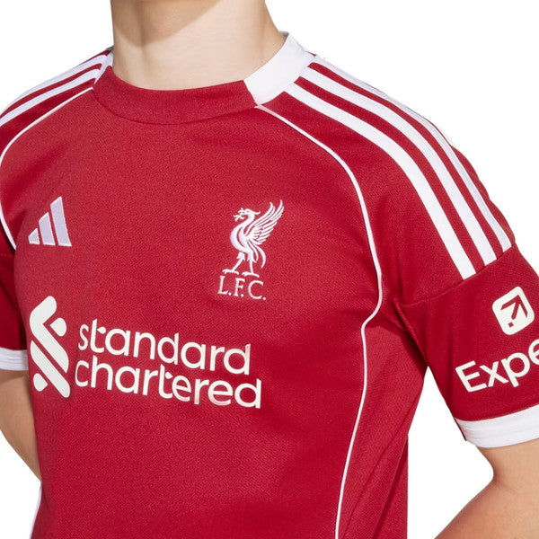 【ショップ限定エントリーでさらに+9倍】【上下セット】リバプールジュニアLFC2025-26レプリカホームユニフォーム上下JYF33-JYF36サッカーアディダスadidas