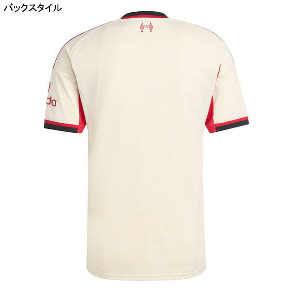 リバプールLFC2025-26レプリカアウェイユニフォームJYF80-JV6487サッカー半袖ワンダーホワイトアディダスadidas
