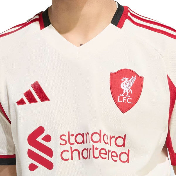 リバプールLFC2025-26レプリカアウェイユニフォームJYF80-JV6487サッカー半袖ワンダーホワイトアディダスadidas