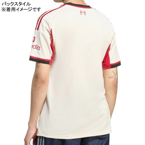 【ショップ限定エントリーでさらに+9倍】リバプールLFC2025-26レプリカアウェイユニフォームJYF80-JV6487サッカー半袖ワンダーホワイトアディダスadidas