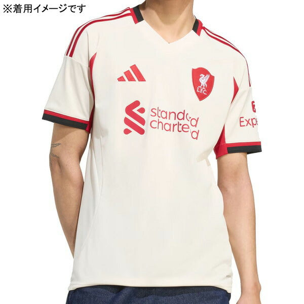 リバプールLFC2025-26レプリカアウェイユニフォームJYF80-JV6487サッカー半袖ワンダーホワイトアディダスadidas