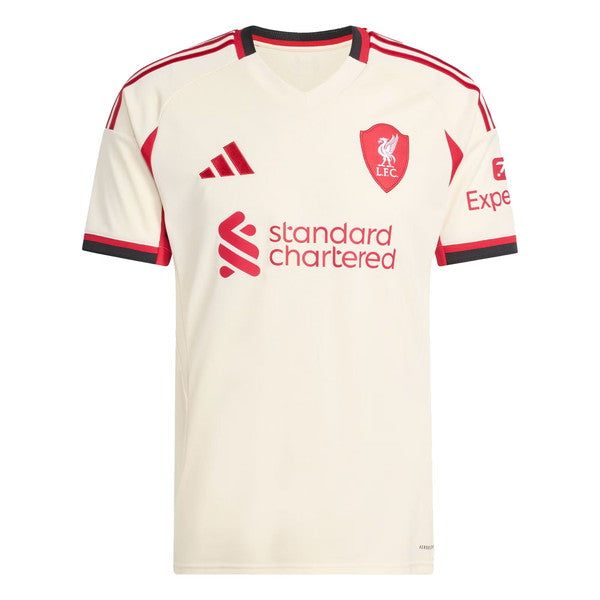 リバプールLFC2025-26レプリカアウェイユニフォームJYF80-JV6487サッカー半袖ワンダーホワイトアディダスadidas