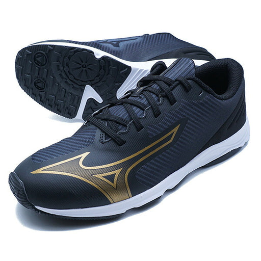 【送料無料】スピードスタッズ4ミズノmizunoK1GC2425-02ブラックゴールドジュニアランニングシューズ