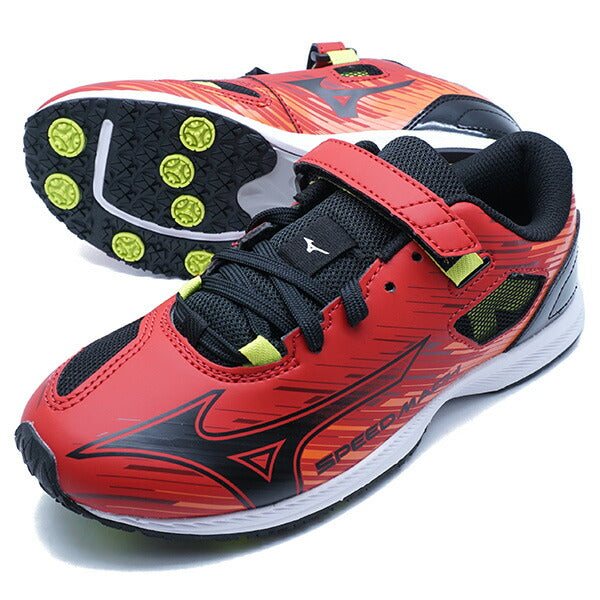 スピードマッハ3ミズノmizunoK1GC255252レッドジュニアランニングシューズベルクロ