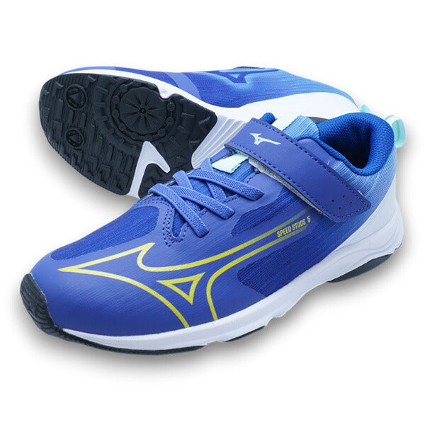 スピードスタッズ5ベルトミズノmizunoK1GC2660-03ブルージュニアランニングシューズベルクロ