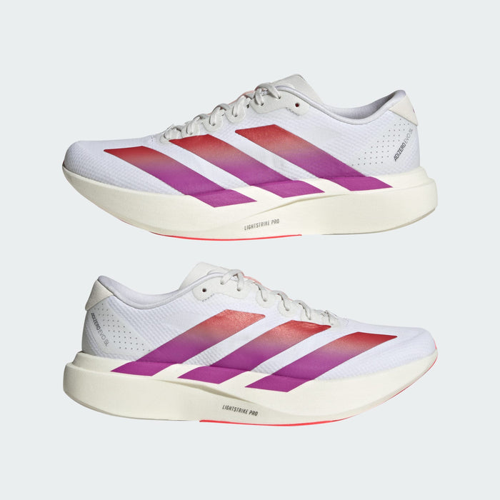 アディダスadidasランニングシューズメンズ大人アディゼロEVOSLシューズAdizeroEVOSLShoes軽量ホワイトKI2823