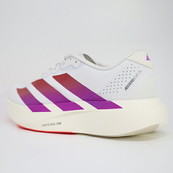 アディダスadidasランニングシューズメンズ大人アディゼロEVOSLシューズAdizeroEVOSLShoes軽量ホワイトKI2823