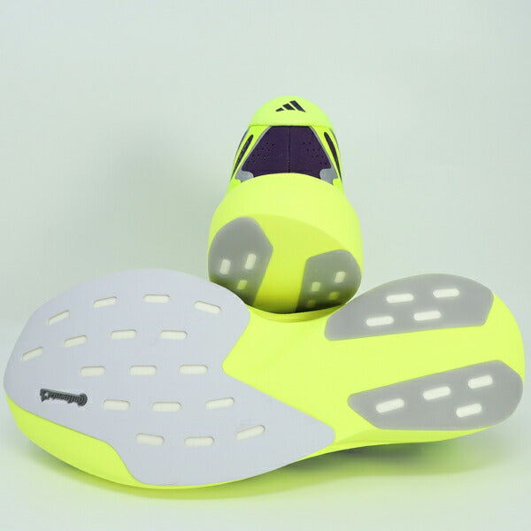 アディダスadidasメンズランニングシューズADIZEROEVOSLEXOMアディゼロエヴォSLEXOマラソンジョギングイエローKI4772