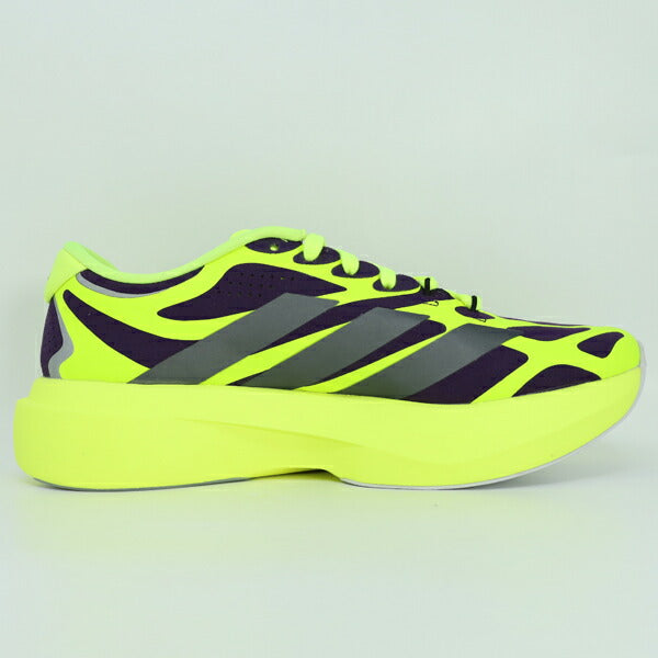 アディダスadidasメンズランニングシューズADIZEROEVOSLEXOMアディゼロエヴォSLEXOマラソンジョギングイエローKI4772