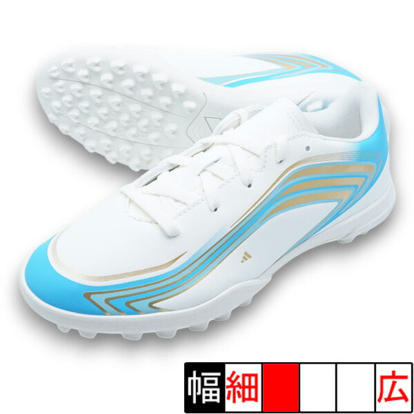 F50MESSICLUBTFJアディダスadidasKK1380アイボリージュニアサッカートレーニングシューズ