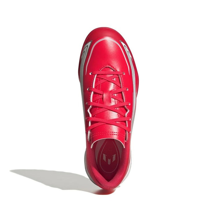F50MESSICLUBTFJアディダスadidasKK1381ルシッドレッドジュニアサッカートレーニングシューズ
