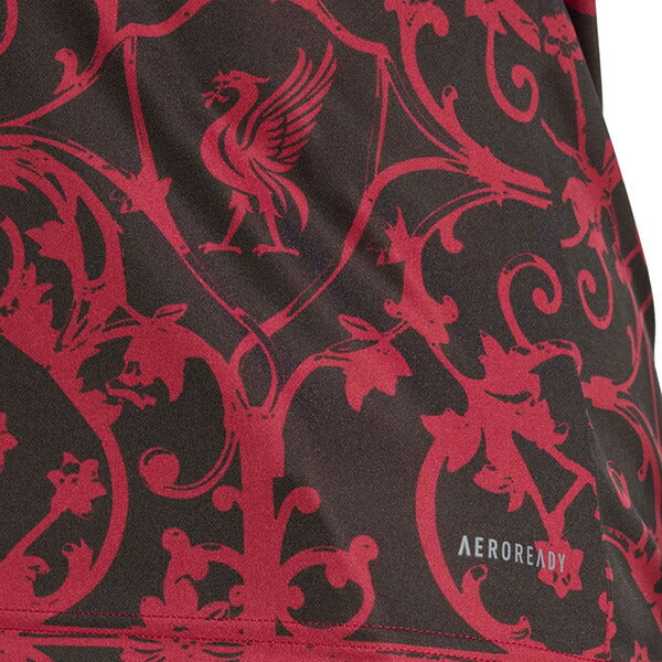 リバプールLFC2025-26プレマッチジャージーKKS46-JV9013サッカーレプリカプラクティスシャツ半袖ブラックアディダスadidas