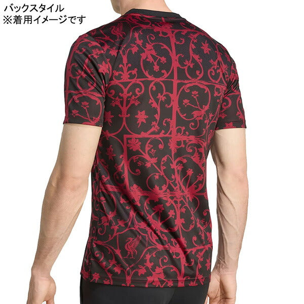 リバプールLFC2025-26プレマッチジャージーKKS46-JV9013サッカーレプリカプラクティスシャツ半袖ブラックアディダスadidas