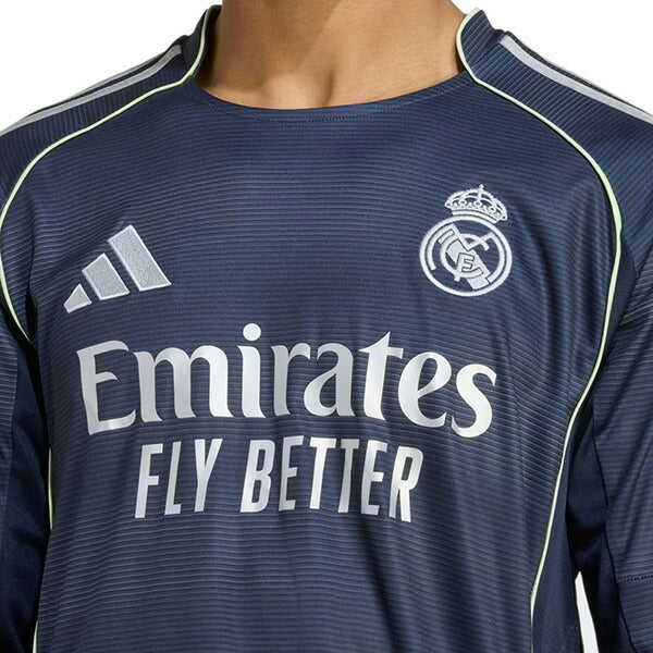 【エントリーでポイント10倍】レアルマドリードRMD2025-26レプリカアウェイユニフォームKPE18-JP3939サッカー長袖レジェンドインクアディダスadidas