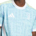 ユベントスJUV2025-26アウェイホームユニフォームKPK61-JJ4323サッカーアッシュブルー半袖アディダスadidas