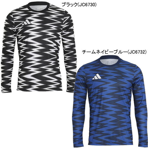 【ショップ限定エントリーでさらに+9倍】【ネコポス送料無料】アディダスadidasグラフィックプラクティスシャツ長袖KPW05サッカーフットサルプラシャツ練習着メンズ