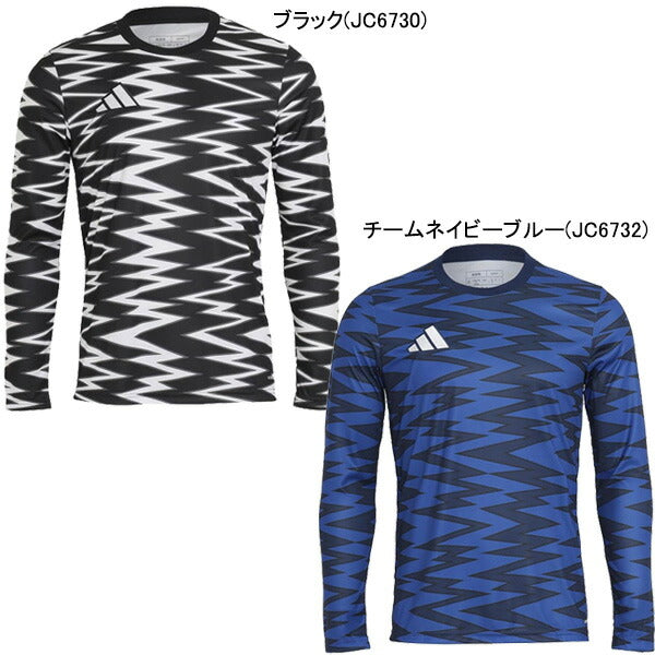 【ショップ限定エントリーでさらに+9倍】【ネコポス送料無料】アディダスadidasグラフィックプラクティスシャツ長袖KPW05サッカーフットサルプラシャツ練習着メンズ