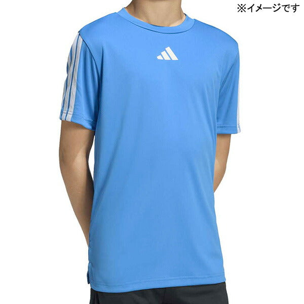 【ネコポス対応可】アディダスadidasジュニアトレインエッセンシャルズスリーストライプス半袖TシャツKQH02ランニングランシャツ子供用