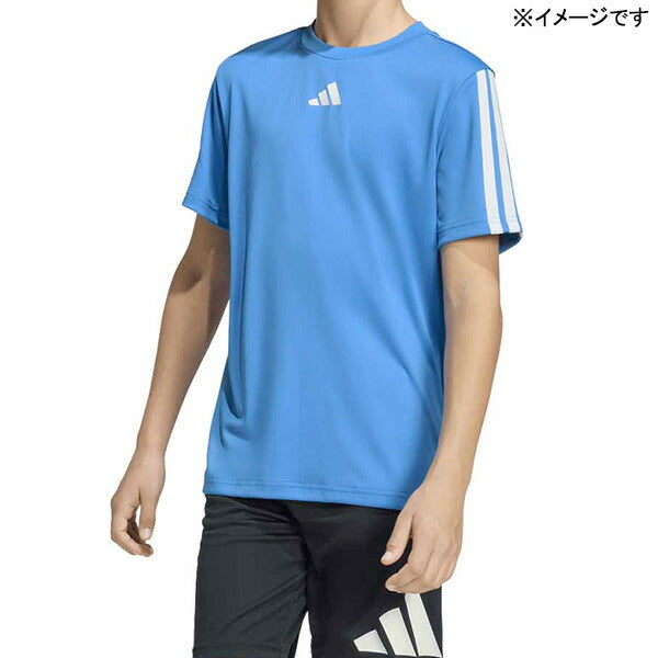 【ネコポス対応可】アディダスadidasジュニアトレインエッセンシャルズスリーストライプス半袖TシャツKQH02ランニングランシャツ子供用