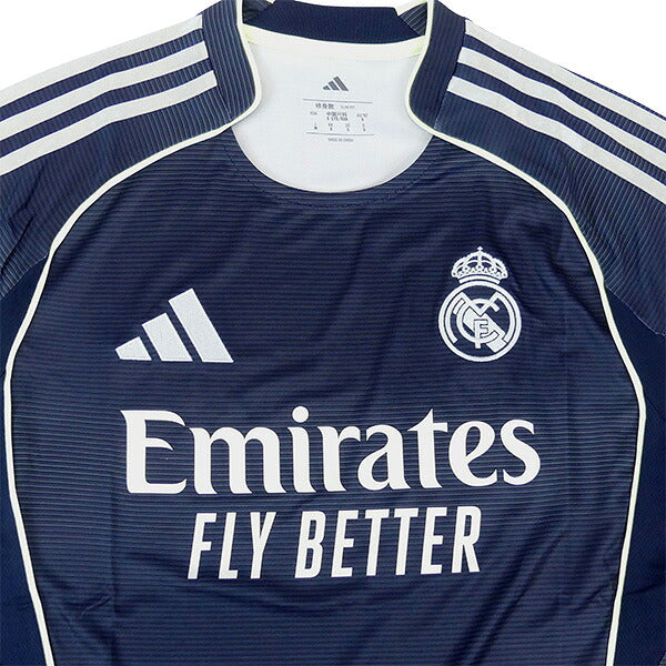レアルマドリードRMD2025-26レプリカアウェイユニフォームKRN59-JJ4182サッカーネイビー半袖アディダスadidas