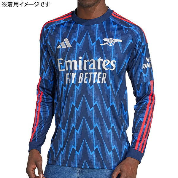 【ショップ限定エントリーでさらに+9倍】アーセナルARS2025-26レプリカアウェイユニフォーム長袖KSJ45-JI9525サッカーナイトインディゴアディダスadidas