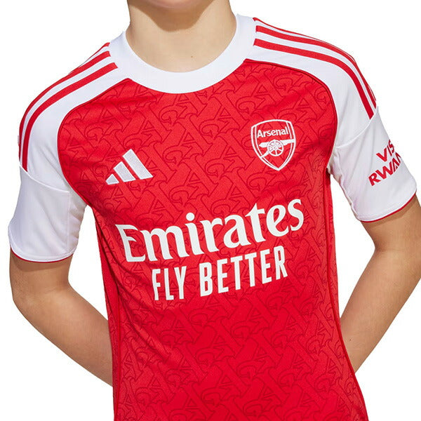 【ショップ限定エントリーでさらに+9倍】アーセナルジュニアARS2025-26レプリカホームユニフォームKSJ52-JI9533サッカーベタースカーレット半袖子供用アディダスadidas
