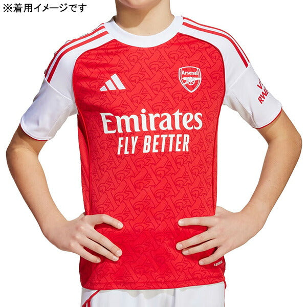 【ショップ限定エントリーでさらに+9倍】アーセナルジュニアARS2025-26レプリカホームユニフォームKSJ52-JI9533サッカーベタースカーレット半袖子供用アディダスadidas